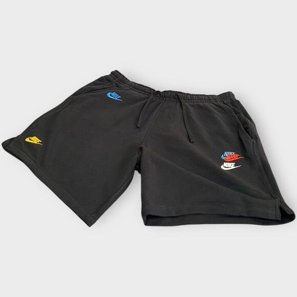 Nike Essentials French Terry Swoosh Shorts DR9119-010 Black New Mens size M New - Picture 3 of 9